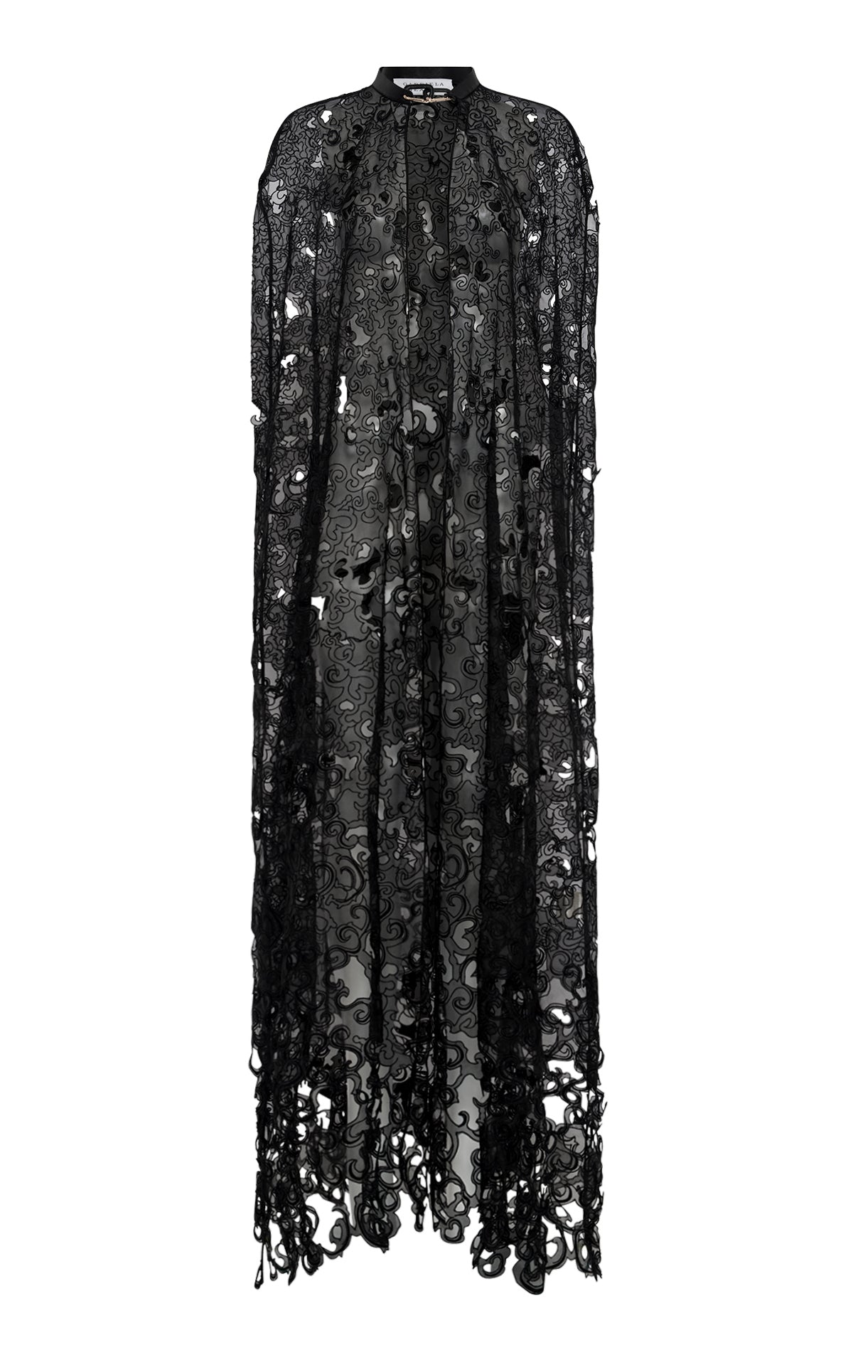 Black / Manteau cape Tarah en soie - Black