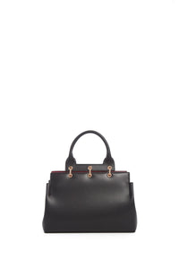 Amethyst Small Python Ani en noir laser cut calf cuir