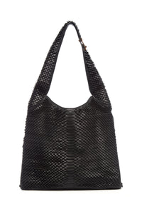 Hobo Large Python Animati en noir laser cut calf cuir