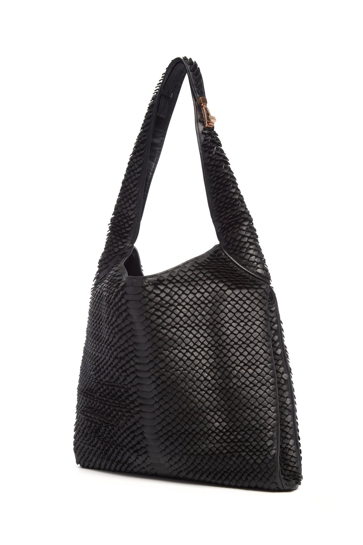 Hobo Large Python Animati en noir laser cut calf cuir