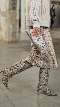 Aura Boot en noir / blanc python