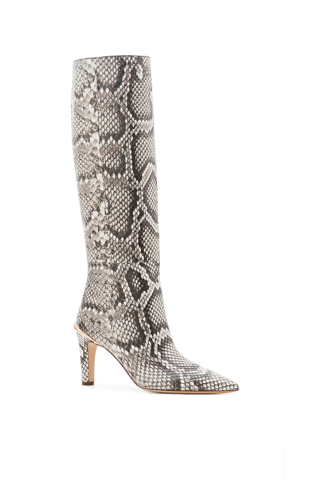 Aura Boot en noir / blanc python