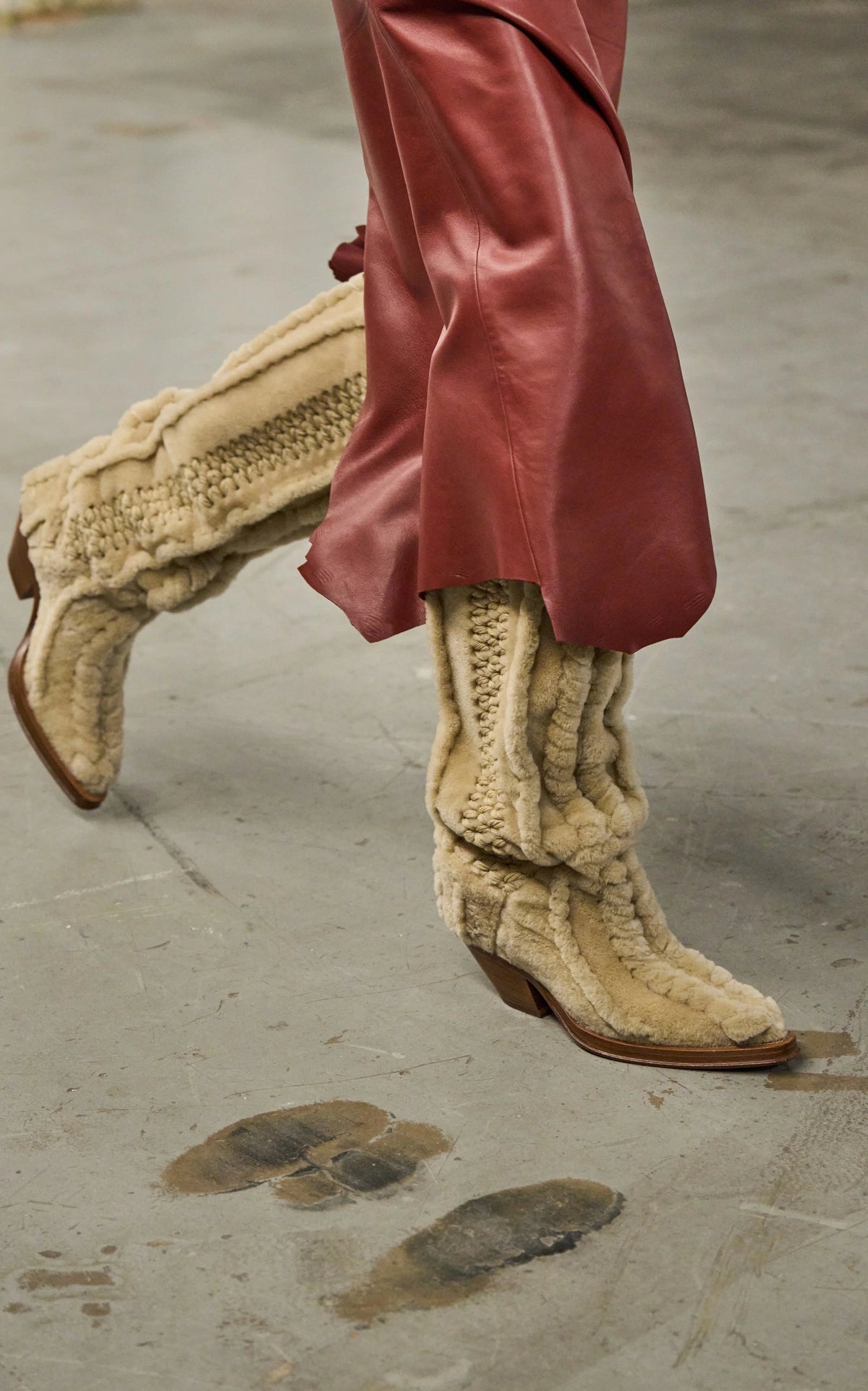 Ivory / Bottes Joseph 50 en cuir - Ivory