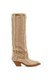 Joseph Boot en ivoire woven shearling