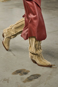 Joseph Boot en ivoire woven shearling