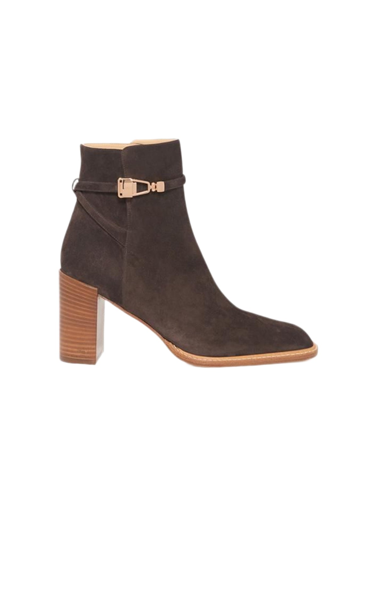 Bottines Nina 95 en cuir - Dark Chocolate