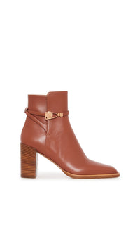 Nina Clasp Ankle Boot en chocolat foncé daim calf / vitelino