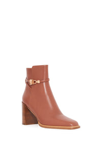Nina Clasp Ankle Boot en chocolat foncé daim calf / vitelino