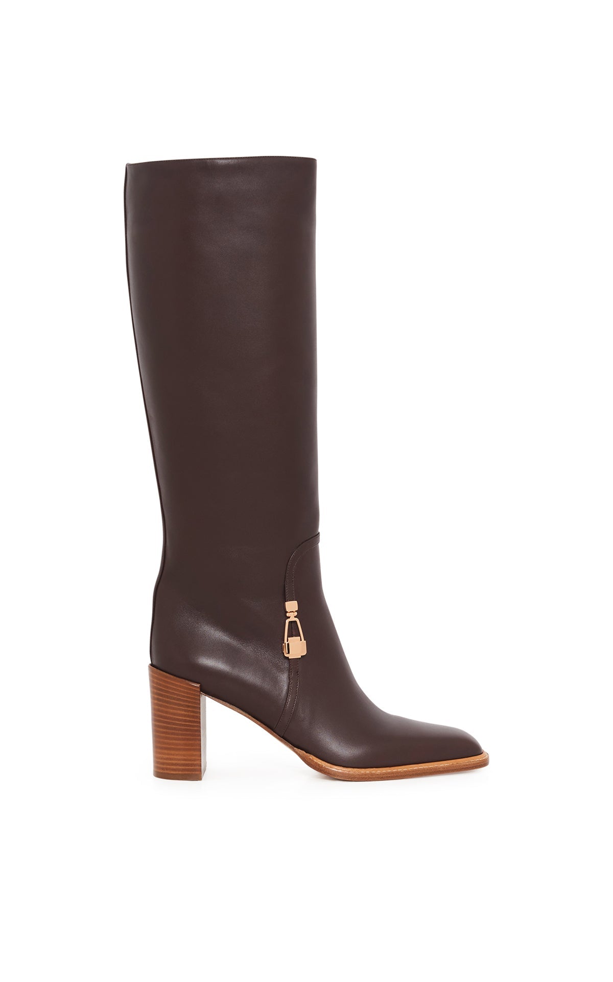 Nina Clasp Boot en chocolat foncé bulgaro lux calf