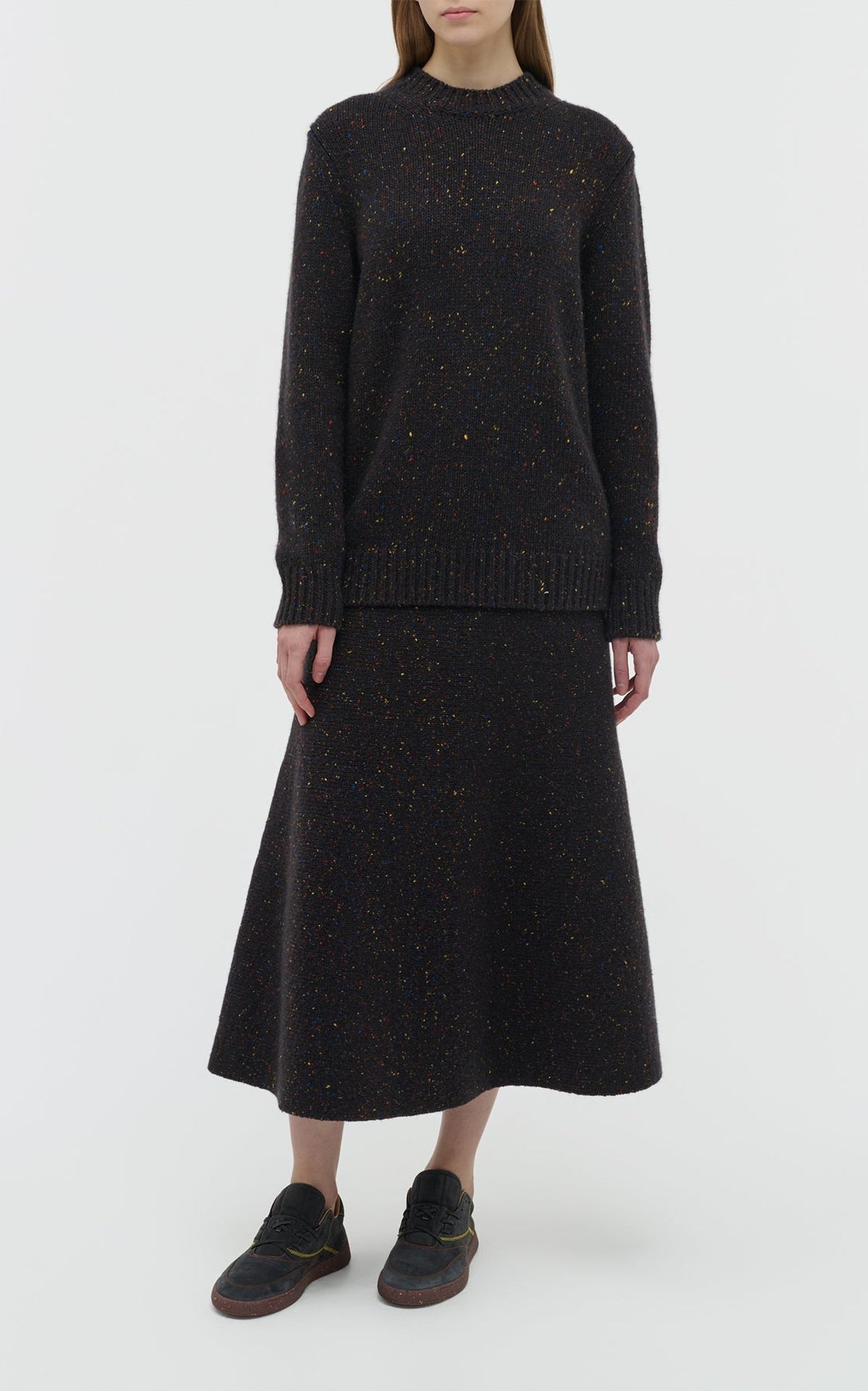Charcoal Multi / Pull Alfie en cachemire - Charcoal Multi