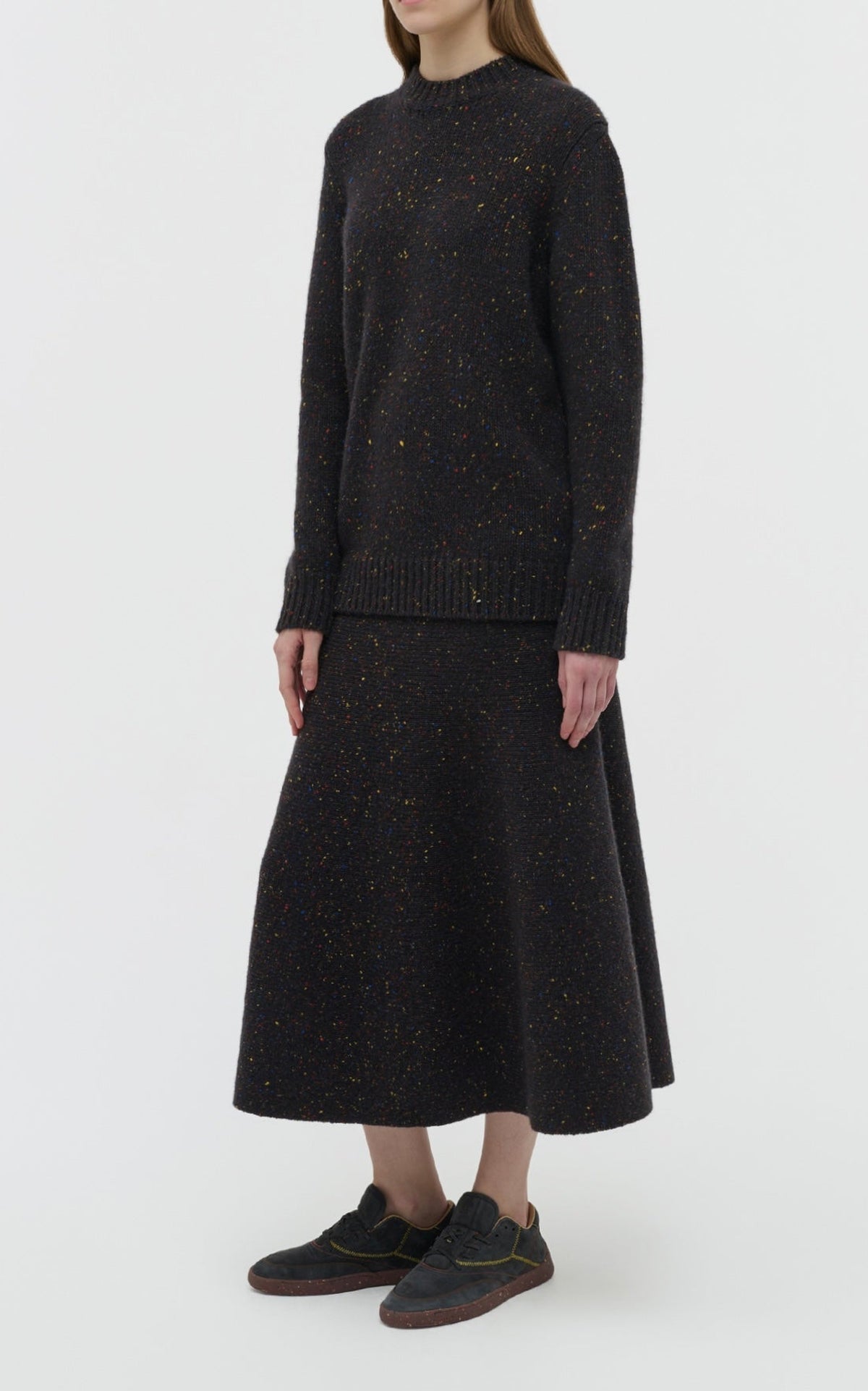 Charcoal Multi / Pull Alfie en cachemire - Charcoal Multi