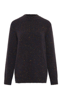 Alfie Sweater en anthracite multicolore aran cachemire fil