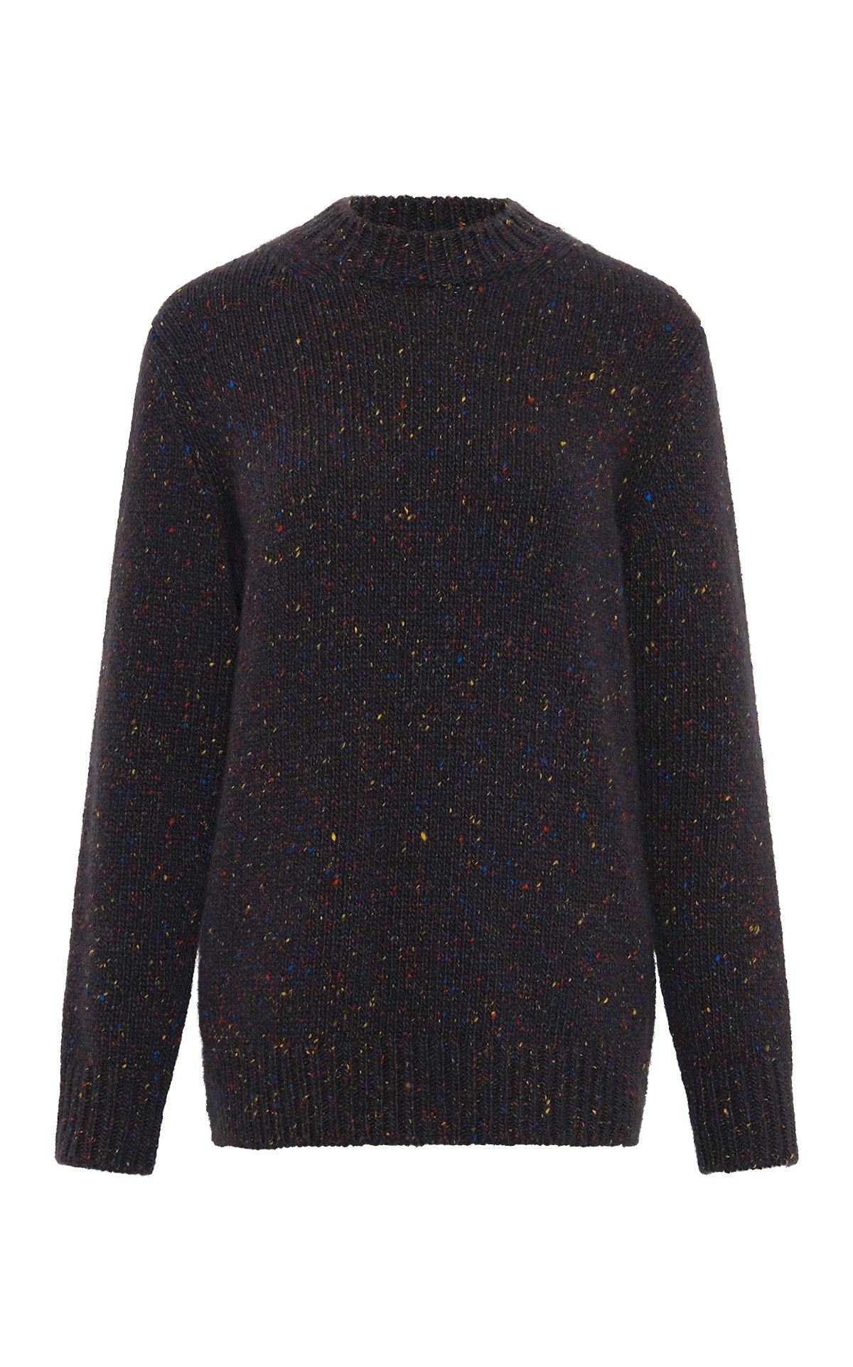 Alfie Sweater en anthracite multicolore aran cachemire fil
