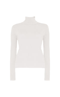 Ivory / Pull à col roulé Peppe en cachemire et soie - Ivory