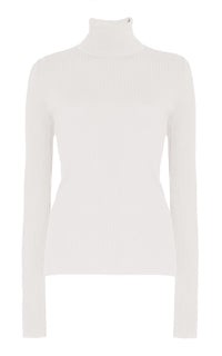 Peppe Turtle Neck en ivoire jaipur cachemire soie fil