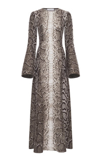 Aalia Dress en camaïeu de gris jaipur cachemire soie fil