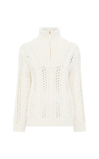 Ivory / Pull Idris en cachemire - Ivory