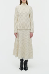 Kanta Skirt en ivoire 2/28 cachemire fil