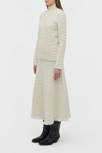Kanta Skirt en ivoire 2/28 cachemire fil