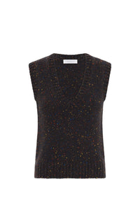 Solomon Cashmere Cardigan - Charcoal Multi