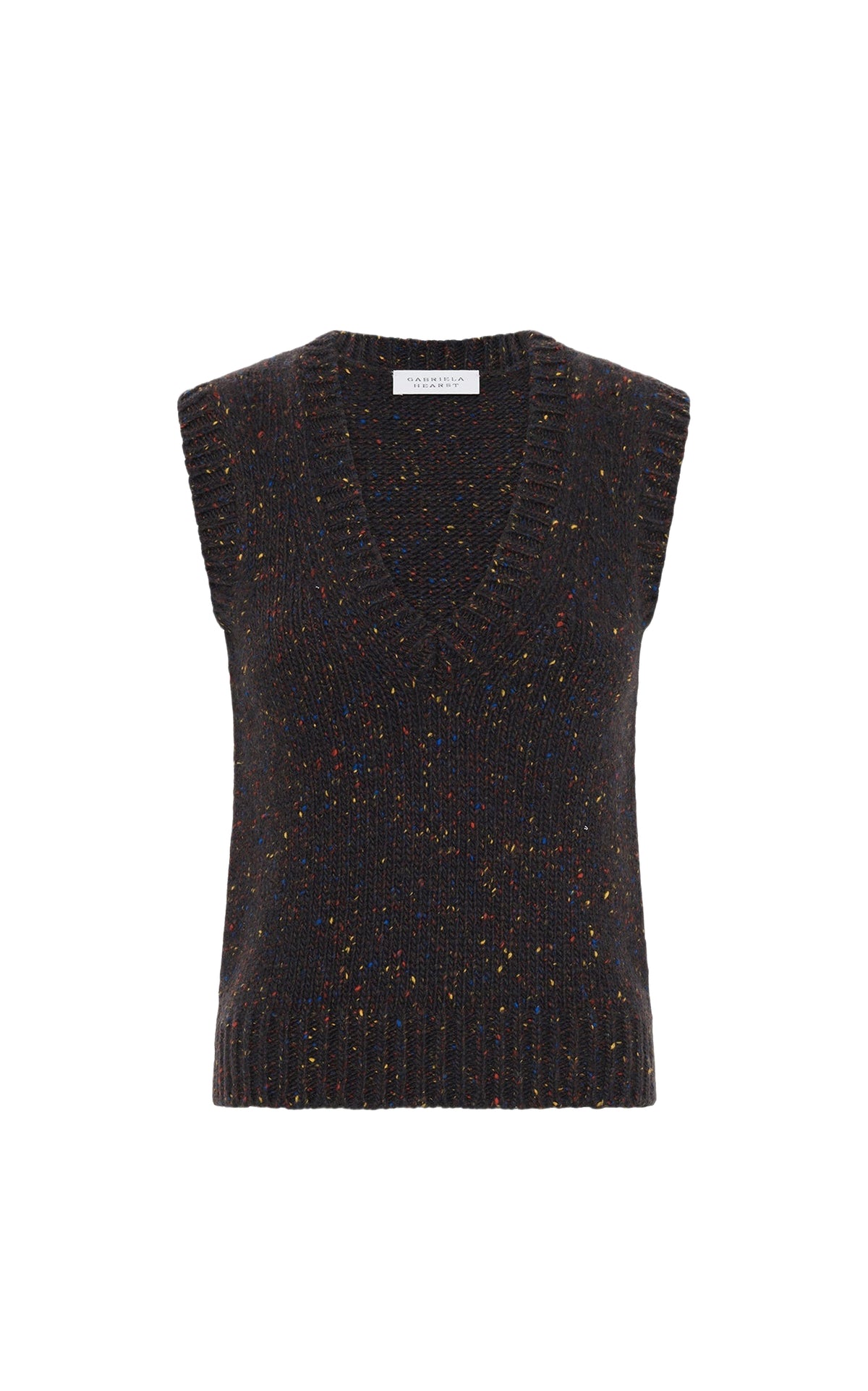 Solomon Cashmere Cardigan - Charcoal Multi