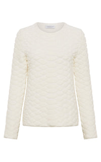 Tansey Sweater en ivoire 2/28 cachemire fil