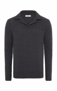 Charcoal / Polo Aled en cachemire - Charcoal