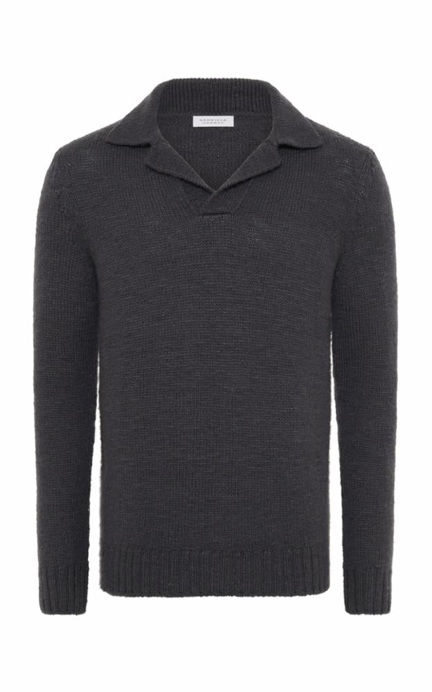 Charcoal / Polo Aled en cachemire - Charcoal