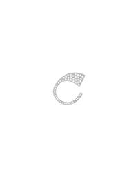 Bague One à strass en laiton - Silver