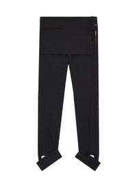 Pantalon à pan en laine - Black