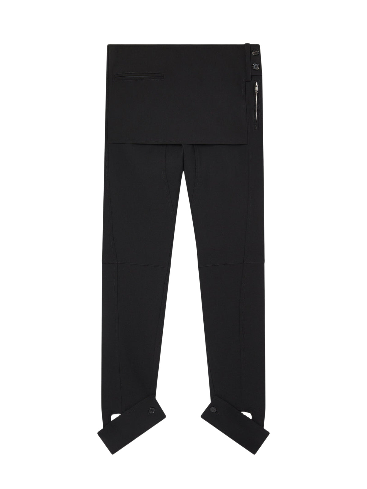 Pantalon à pan en laine - Black