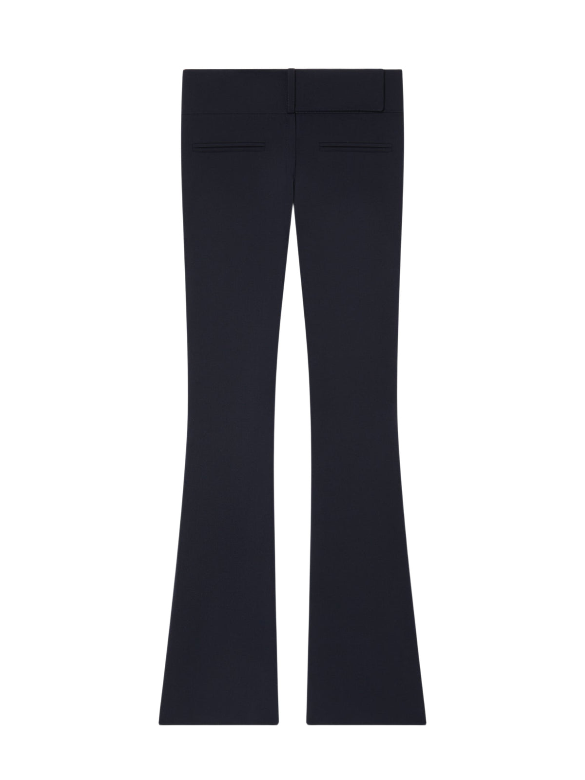 Pantalon bootcut ceinturé en laine - Navy