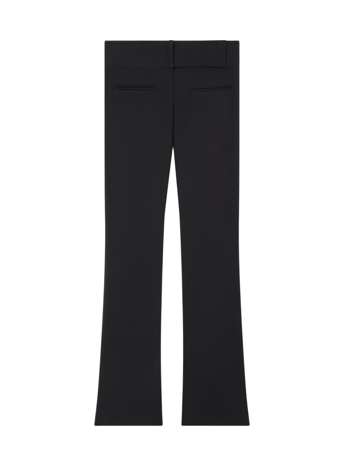 Pantalon bootcut ceinturé en laine - Black