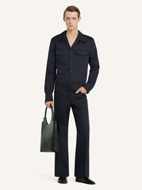 PRIX MARQUE : 150 / PANTALON CEINTURÉ EN POLYCOTON
