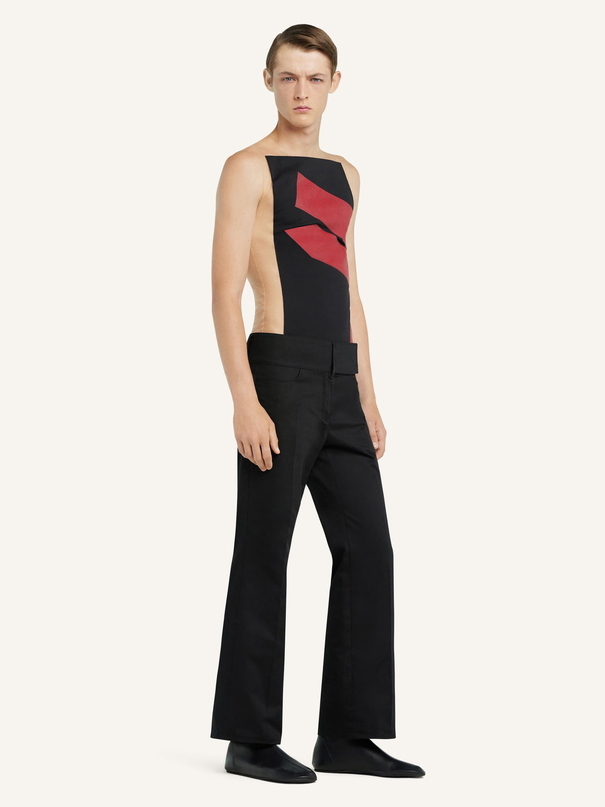 PRIX MARQUE : 150 / PANTALON CEINTURÉ EN POLYCOTON