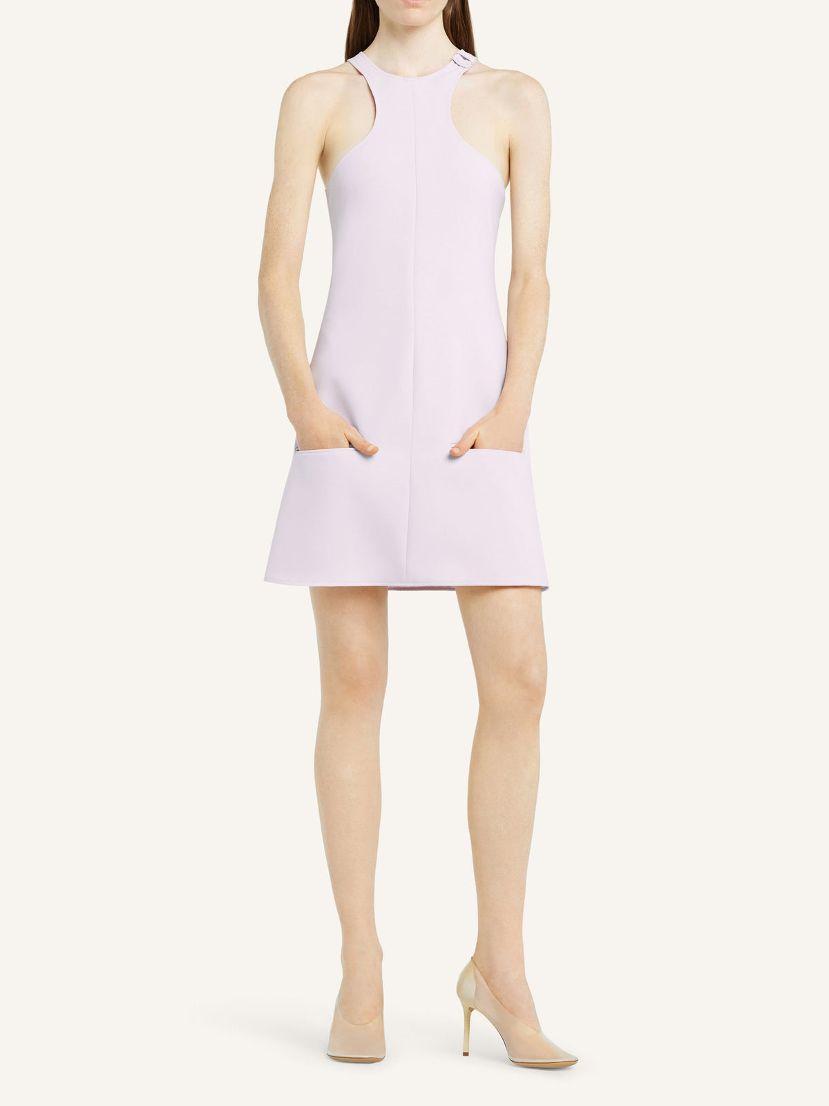 Robe trapèze Scuba sans manches - Salt Pink
