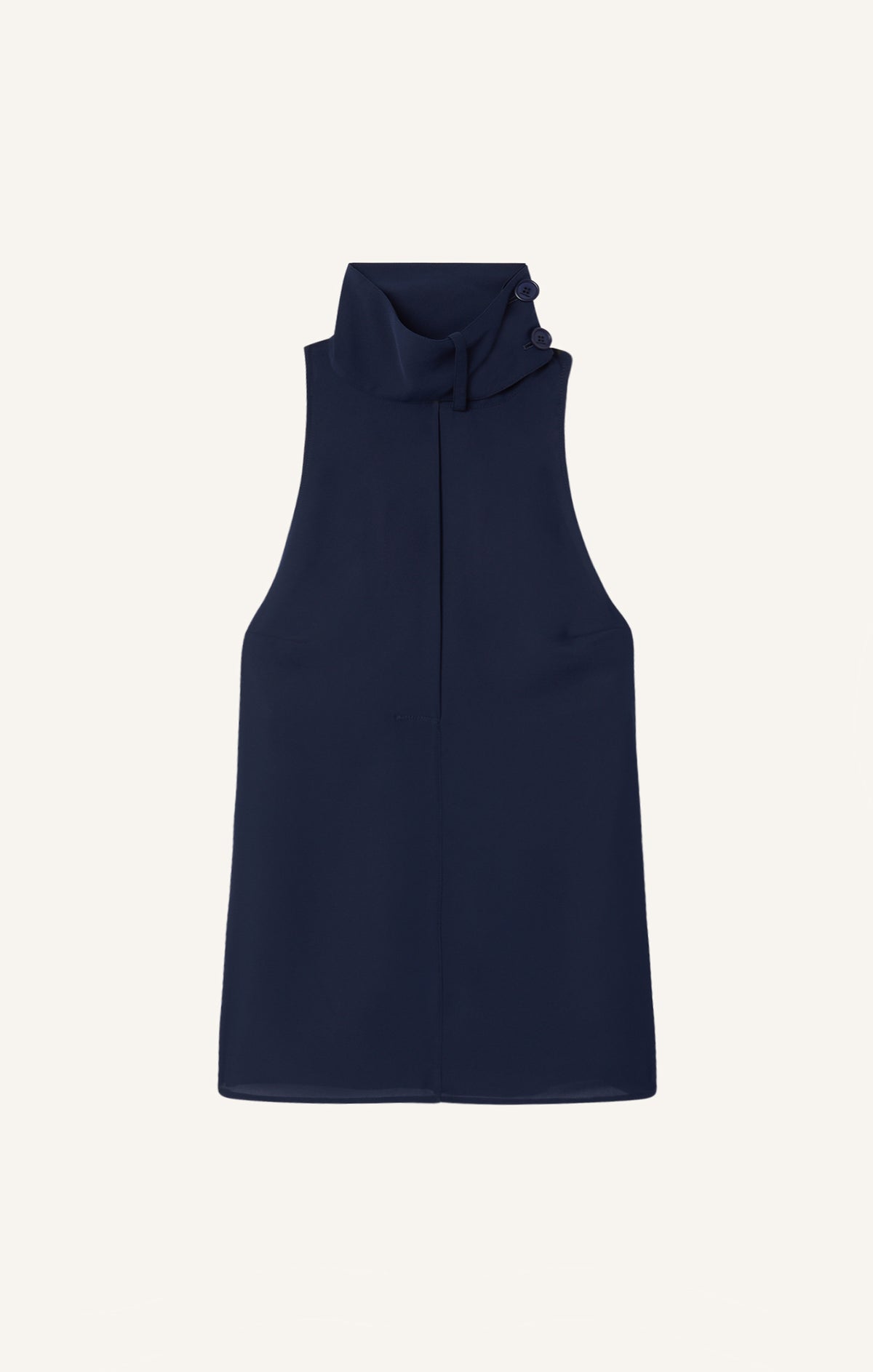 BLOUSE COL FOULARD SANS MANCHES