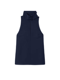 PRIX MARQUE : 130 / BLOUSE COL FOULARD SANS MANCHES