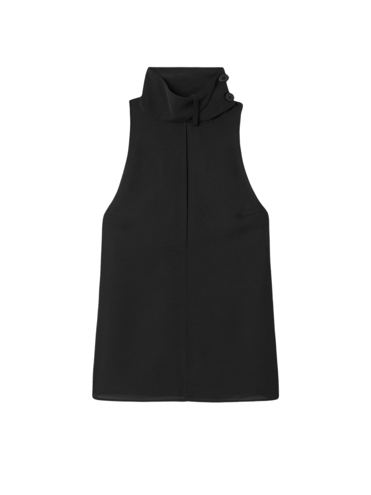 Blouse col foulard sans manches - Black