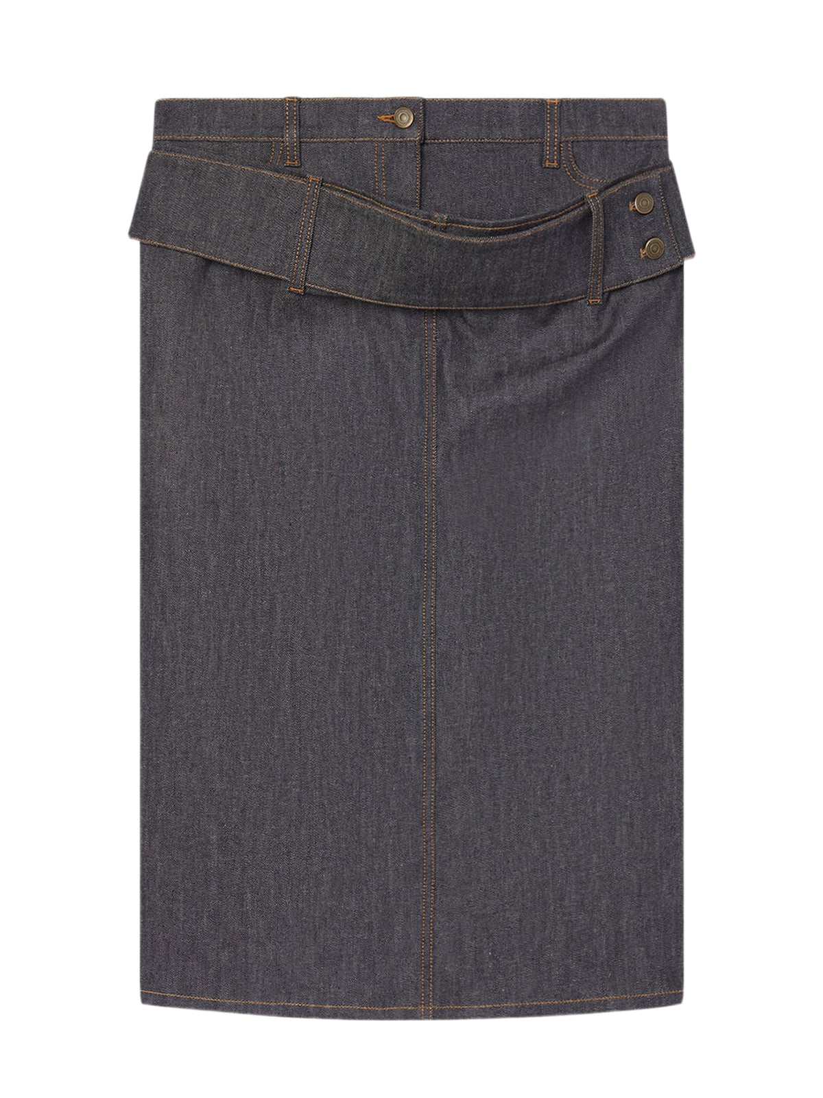 PRIX MARQUE : 190 / JUPE CEINTURE DOUBLE EN DENIM