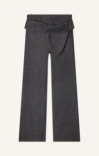 PANTALON CEINTURÉ BAGGY EN DENIM