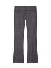 PRIX MARQUE : 120 / PANTALON BOOTCUT CEINTURÉ EN DENIM