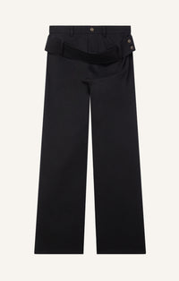 PANTALON EN DENIM CEINTURE DOUBLE
