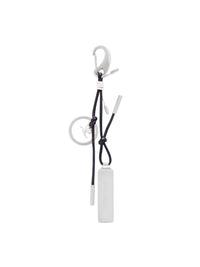 Porte clés corde en laiton - Silver & Black