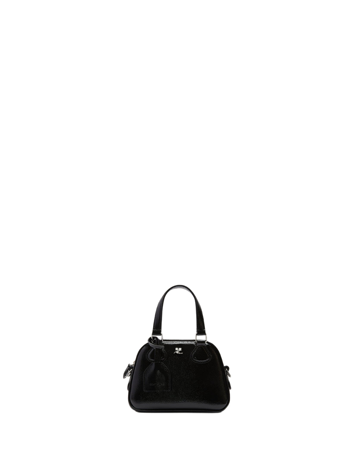 Sac mini bowling AC logo en cuir - Black
