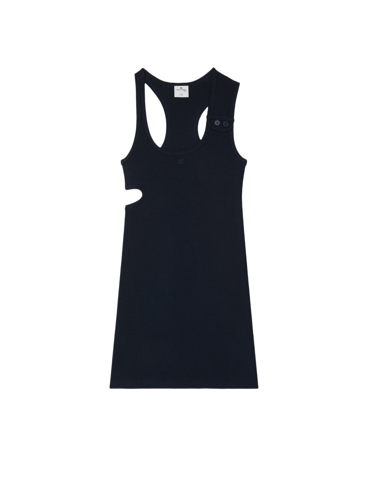 PRIX MARQUE : 140 / ROBE À BOUCLES CÔTELÉE 90'S