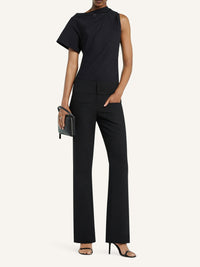 T-shirt drapé asymétrique - Black