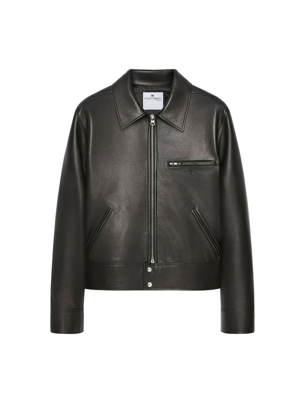 PRIX MARQUE : 650 / BLOUSON ZIPPÉ EN CUIR