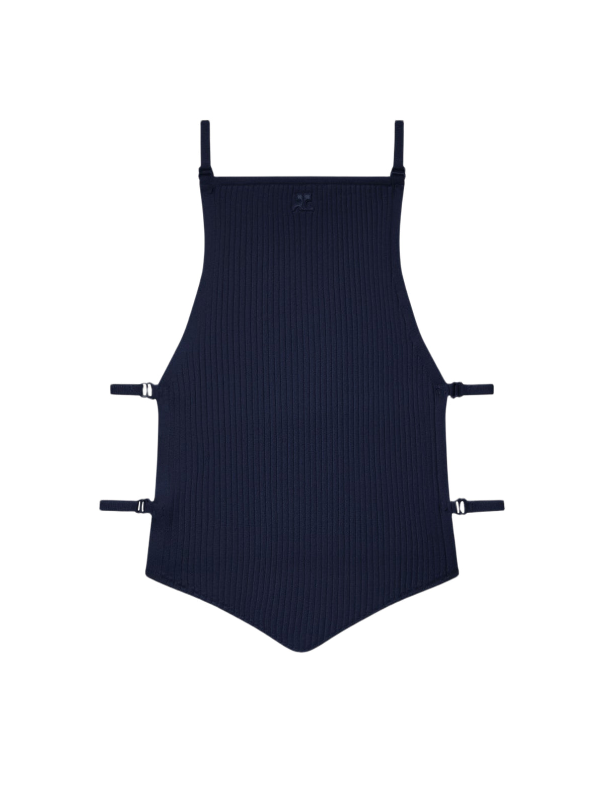 Top pointe détail lingerie - Navy