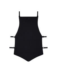 Top pointe détail lingerie - Black